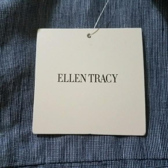NWT Ellen Tracy Blue Textured Blazer - Picture 2 of 6